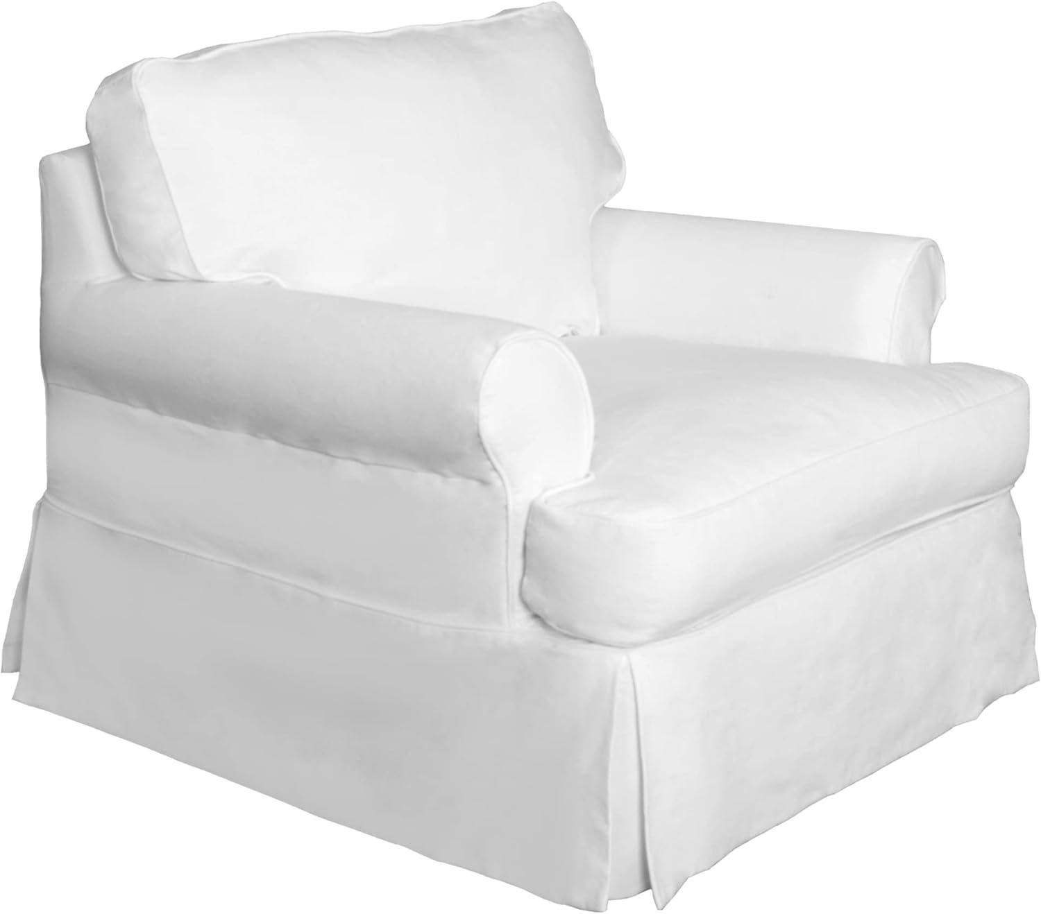 Sunset Trading Horizon Fabric Slipcover for T-Cushion Chair in White