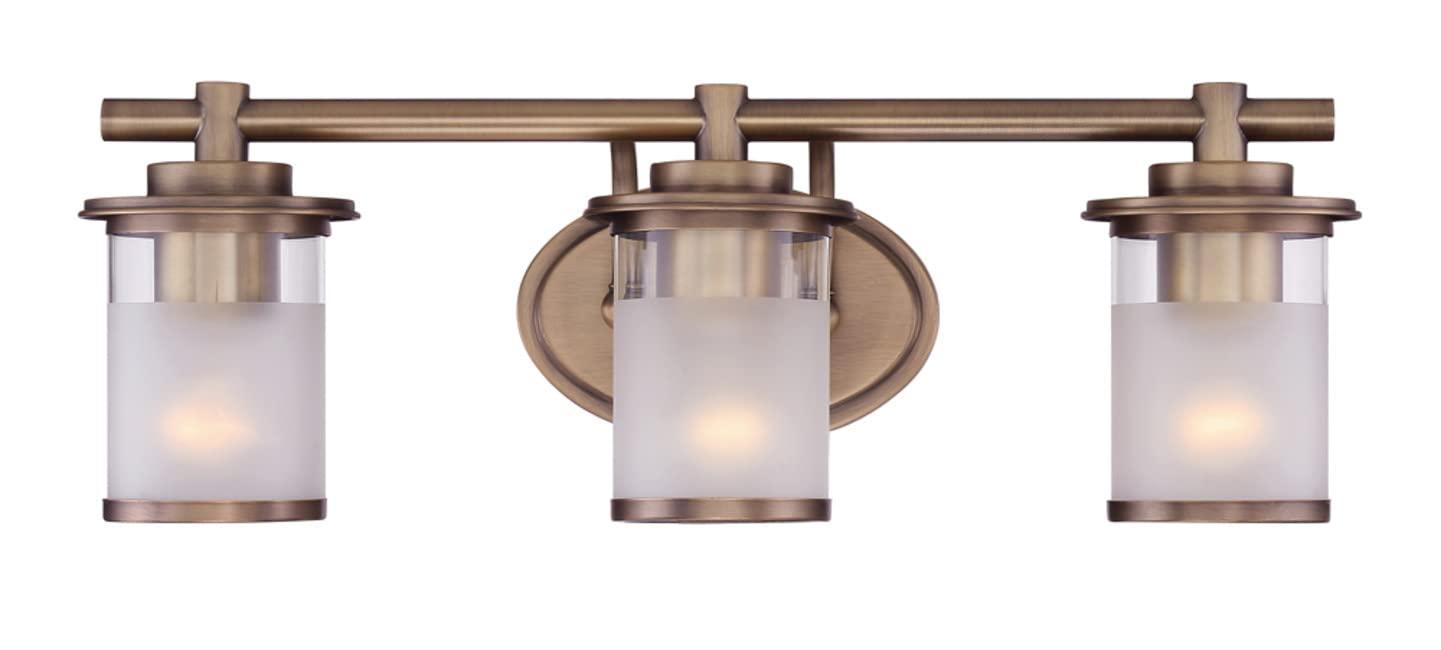 DESIGNERS FOUNTAIN 3-Light Essence Bathroom Vanity Lights Fixture, 23.25 Inch Wall Mount Sconce for Bedroom or Over Mirror, Old Satin Brass, 6693-OSB