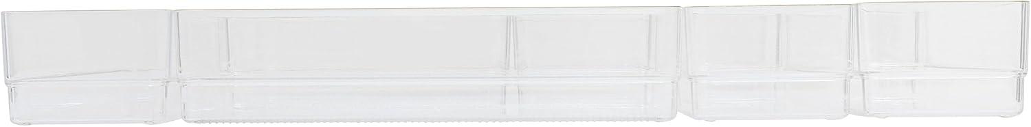 Thomas Martha Stewart Plastic Stackable Office Desk Drawer Organizer Set with Metallic Trim