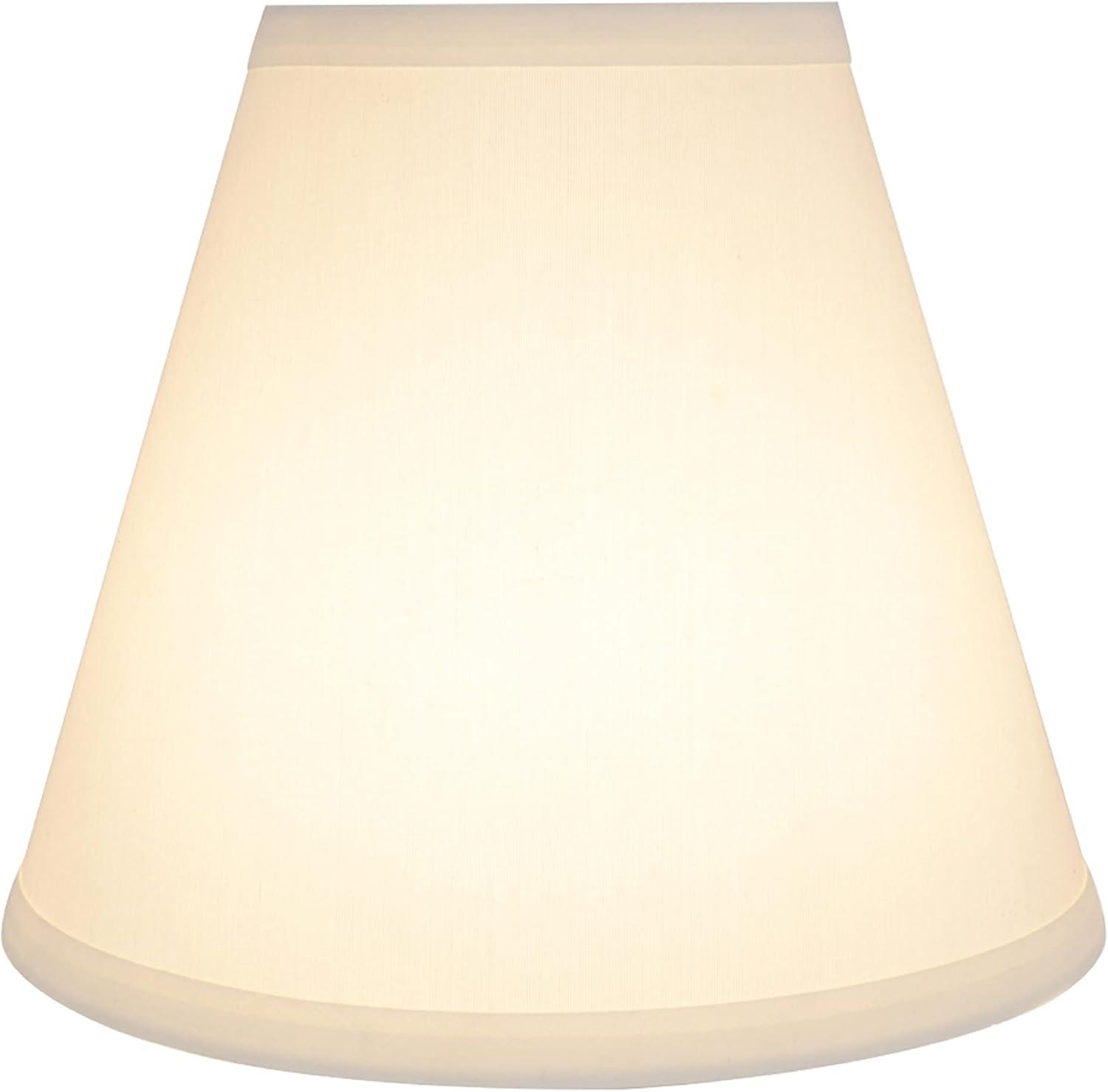 Off-White Tetoron Cotton Empire Lamp Shade, 8" Wide