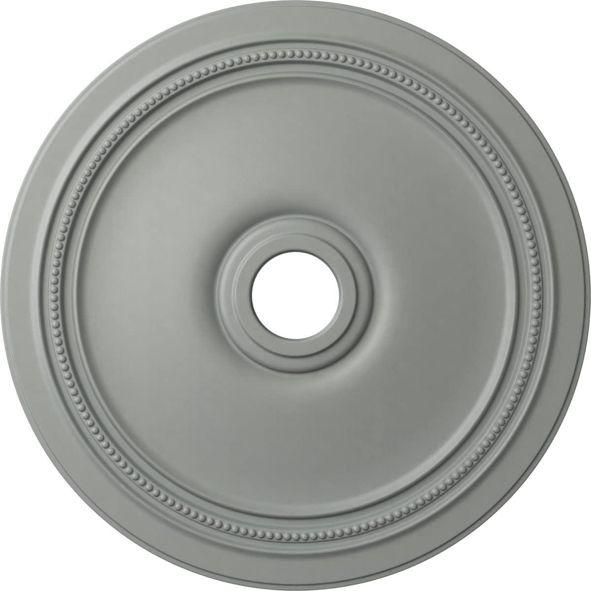 Diane 24'' Primed Ceiling Medallion with Beaded Trim