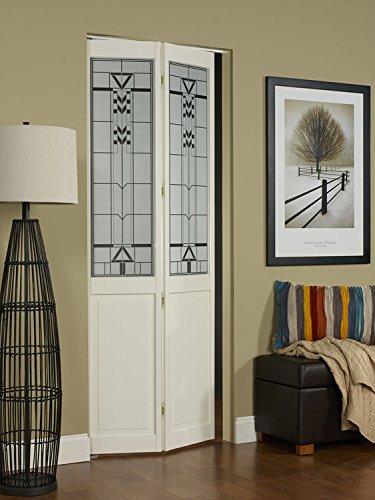 AWC Model 147 Sedona Glass Bifold Door 36"wide x 80"high Unfinished Pine