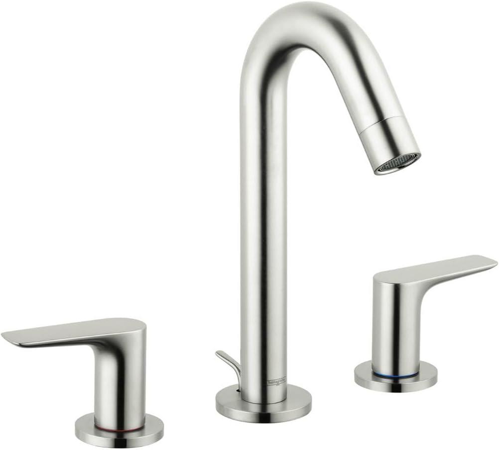 Logis Widespread Bathroom Faucet with Drain Assembly