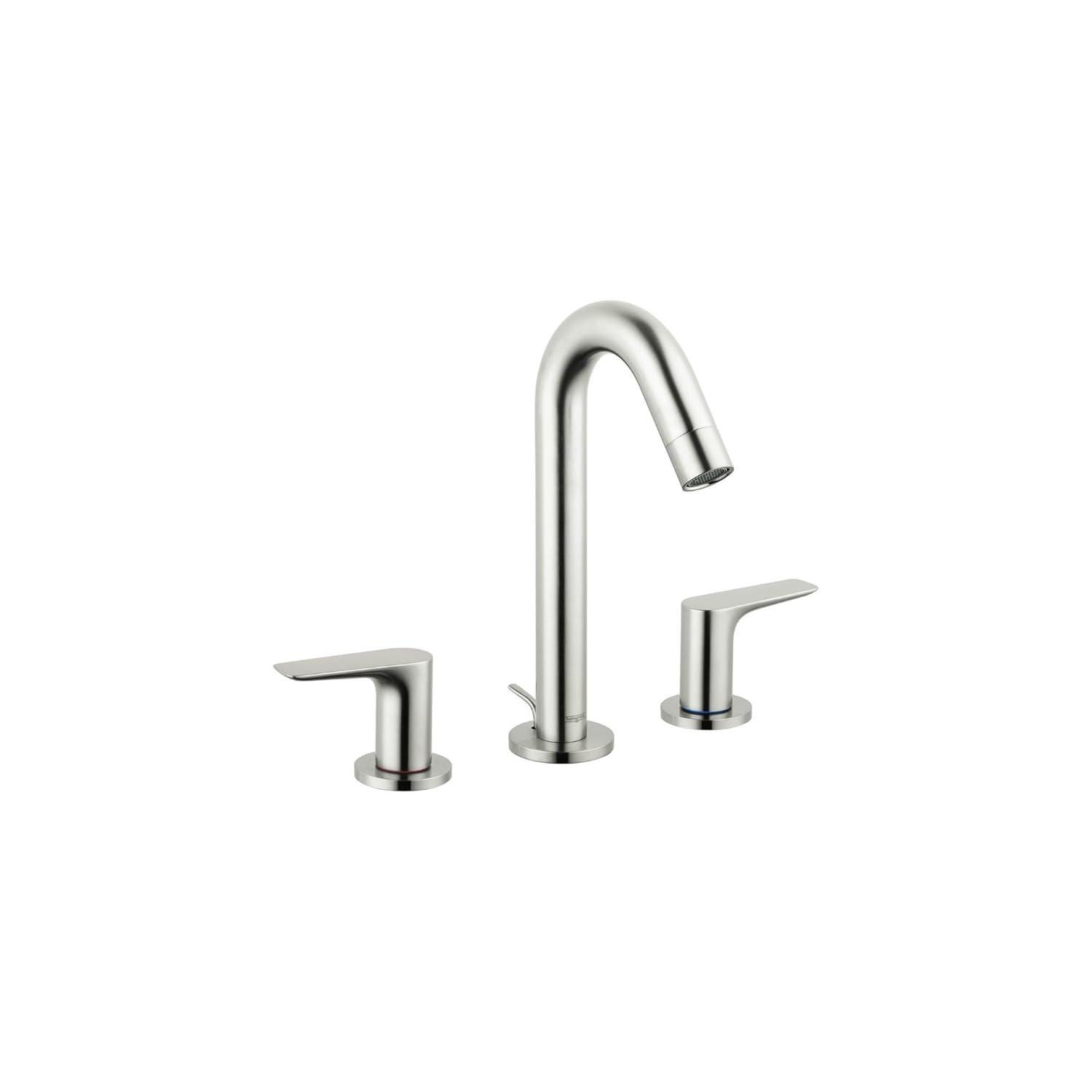 Logis Widespread Bathroom Faucet with Drain Assembly