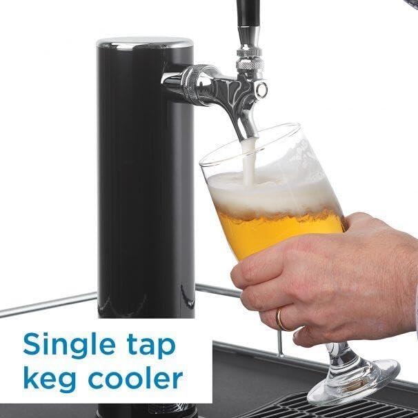 Danby Danby 5.4 Cubic Feet Silver Single Tap Half Barrel (Full Size) Freestanding Kegerator with Adjustable Temperature