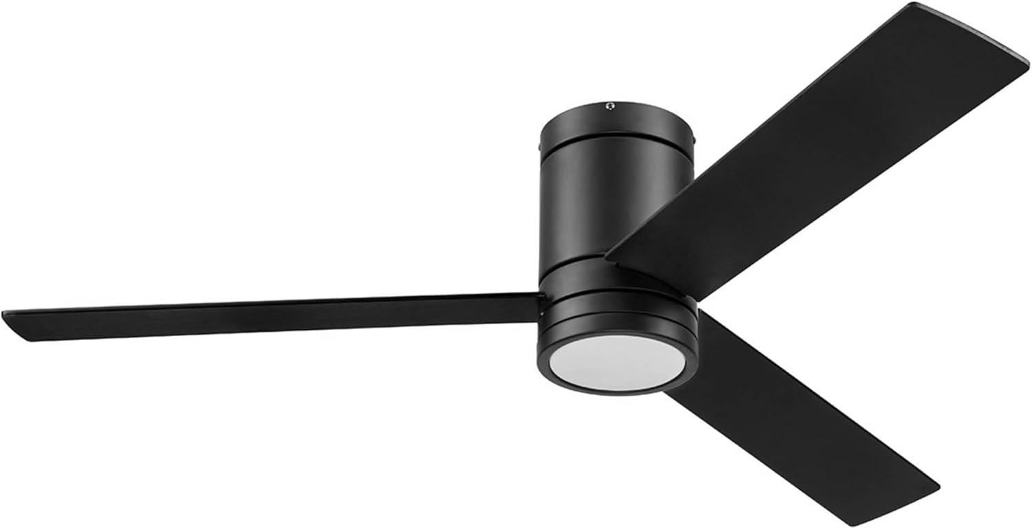 Espy 52'' Matte Black Low Profile Ceiling Fan with LED Light and Remote