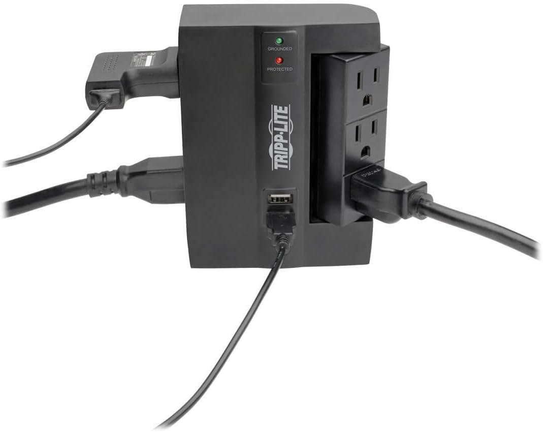 Tripp Lite SWIVEL6USB Protect It! 6-Outlet Surge Protector with 3 Rotatable Outlets & 2 USB Ports