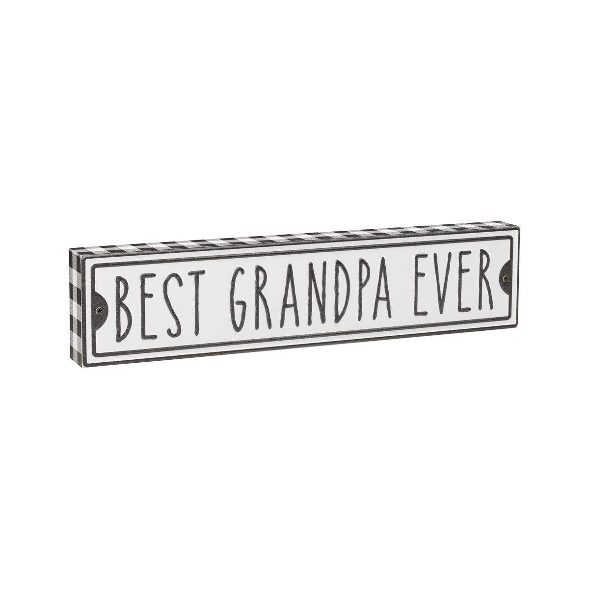 11" Best (Grandpa) Ever' Rustic Plaid Wood Box Sign by Collins Painting
