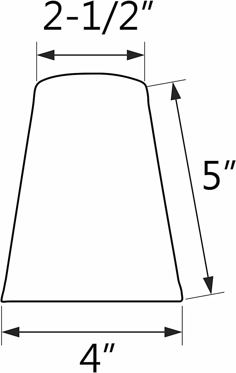 Aspen Creative 32080-5 Small Hardback Empire Shape Chandelier Clip-On Lamp Shade Set (5 Pack), Transitional Design in Off White, 4" bottom width (2.5" x 4" x 5")