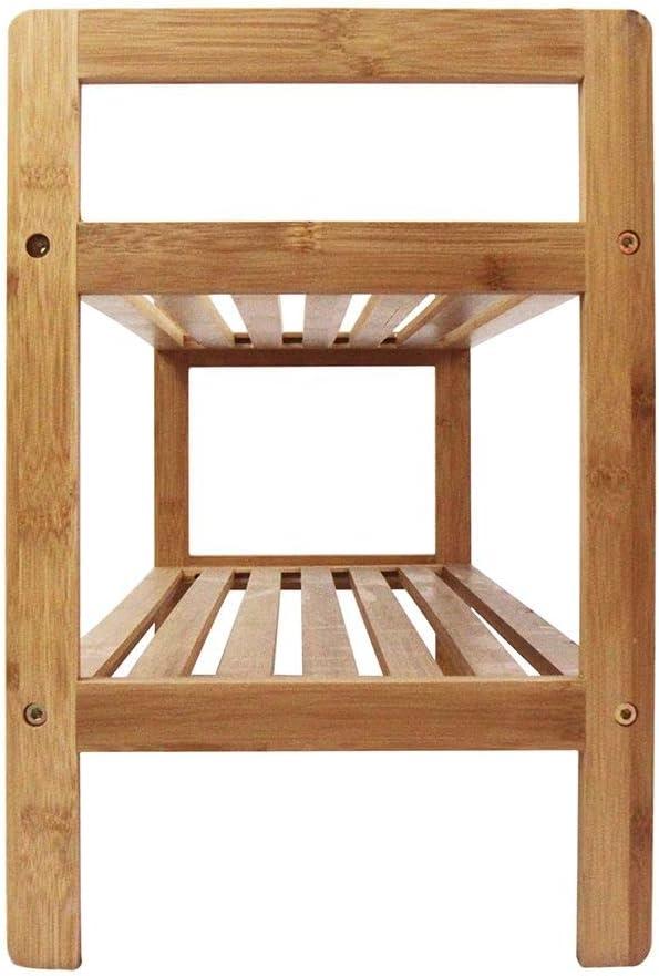 Oceanstar 2 Tier Bamboo Shoe Rack, Brown
