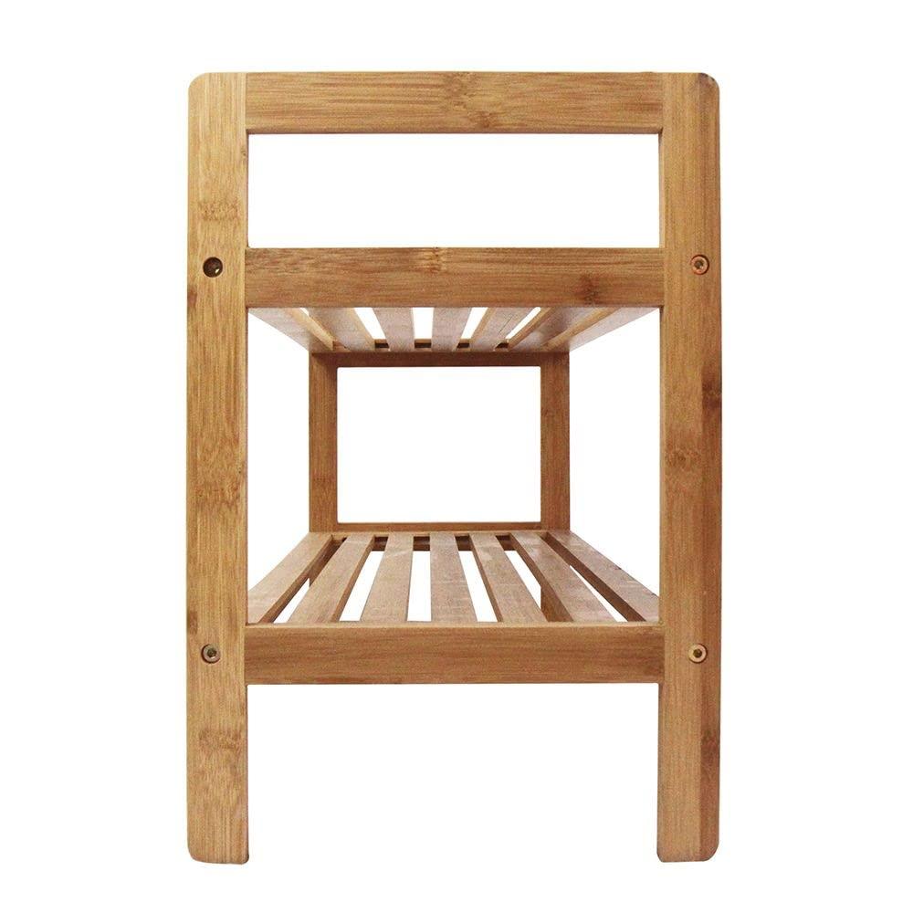 Oceanstar 2 Tier Bamboo Shoe Rack, Brown