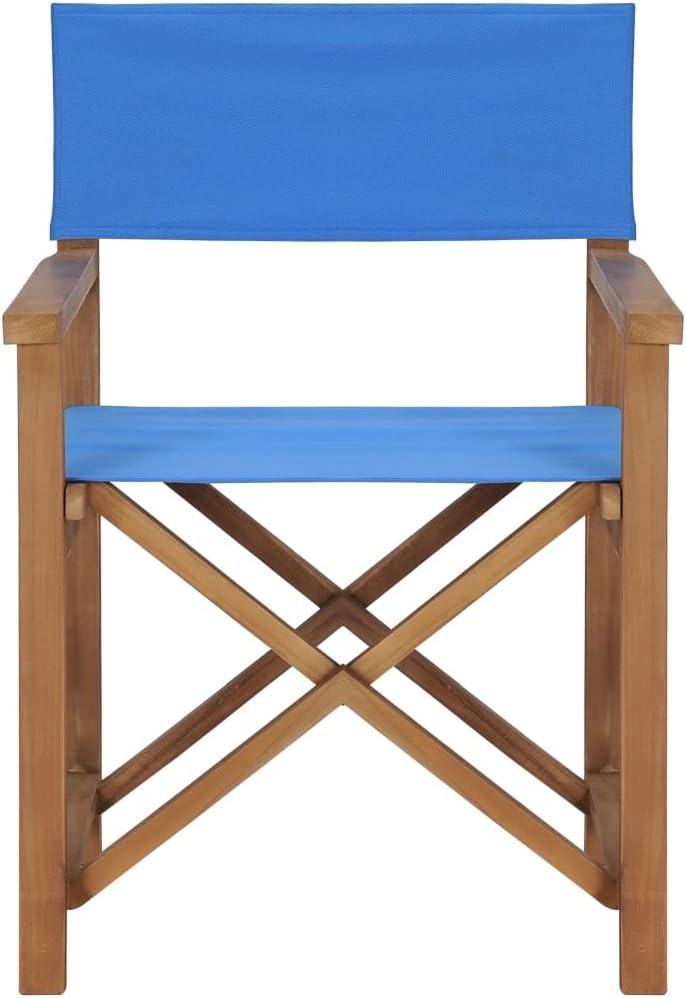vidaXL Folding Director's Chair Solid Teak Wood