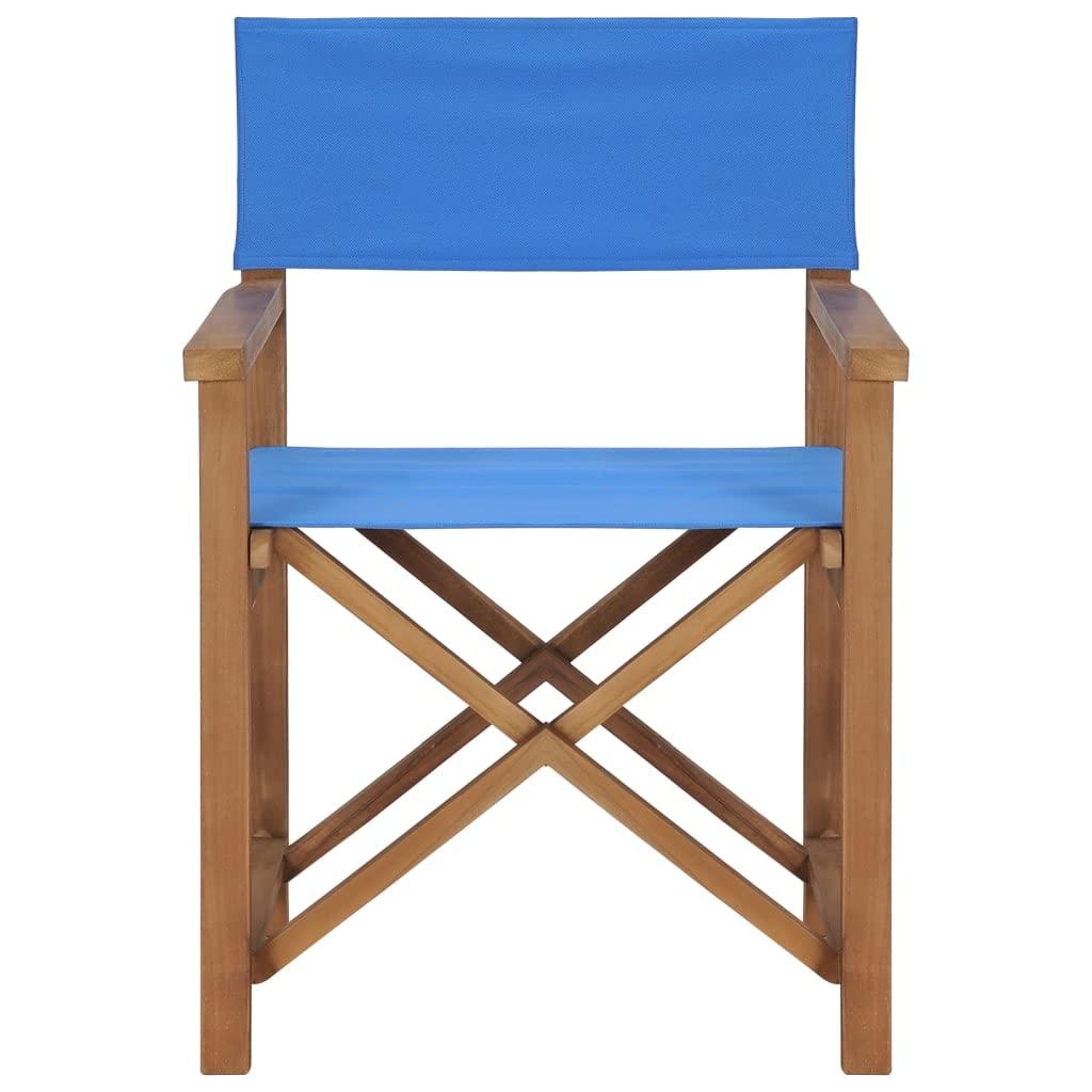vidaXL Folding Director's Chair Solid Teak Wood