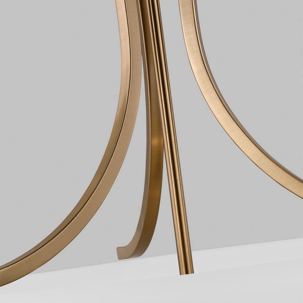 Generation Lighting 3-Light Geary Transitional Pendant Light Fixture Satin Brass 6616503-848, Modern Ceiling Light Fixture for Home Décor, A19 Bulb Candelabra for Foyer or Living Room Décor