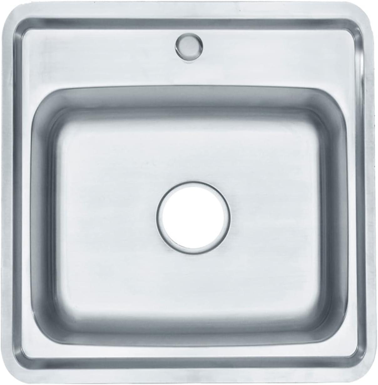 Craftsmen Series 15'' L Drop-In Single Bowl Stainless Steel Kitchen Sink