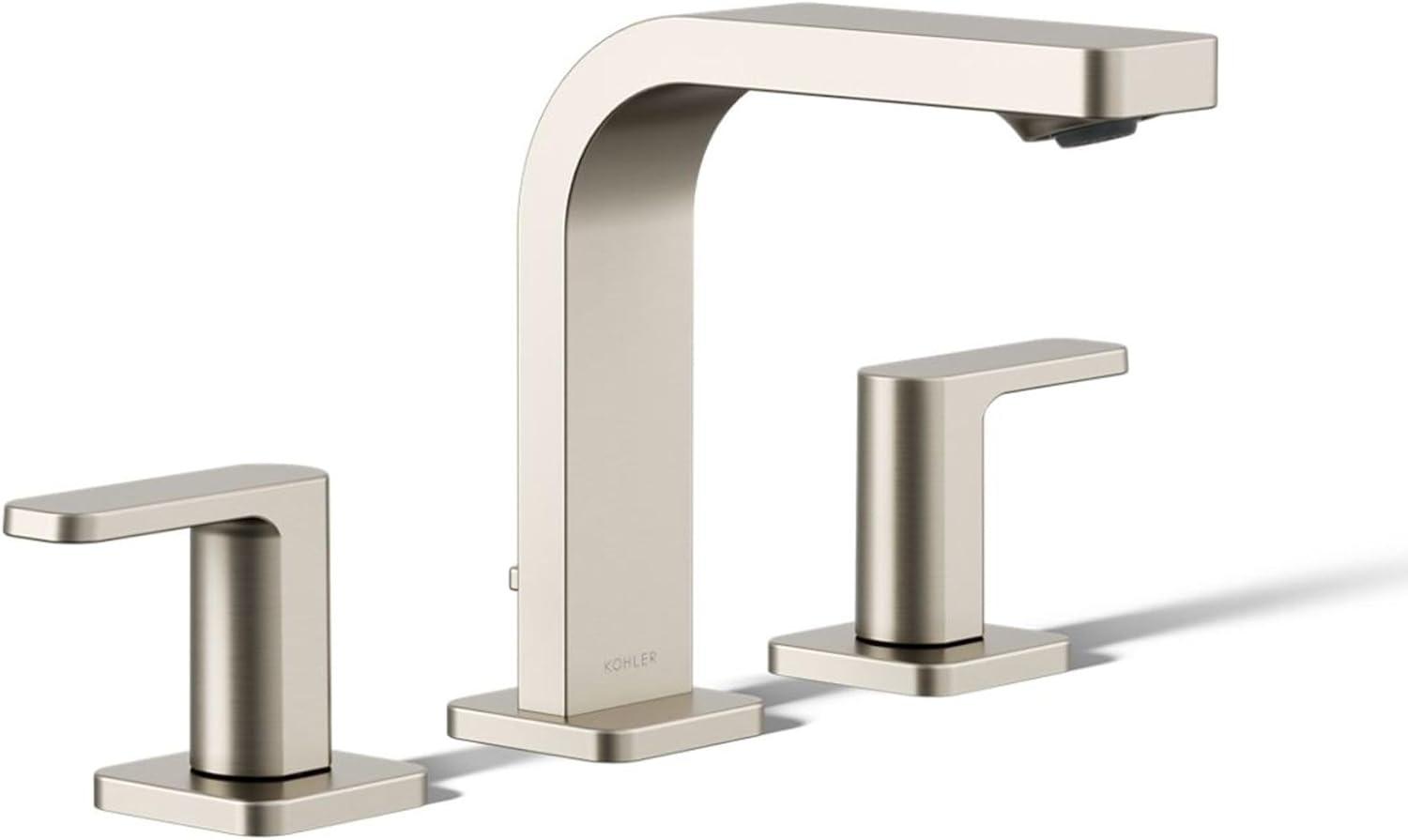 Kohler ® Parallel ® Widespread Nickel Bathroom Sink Faucet and Handles