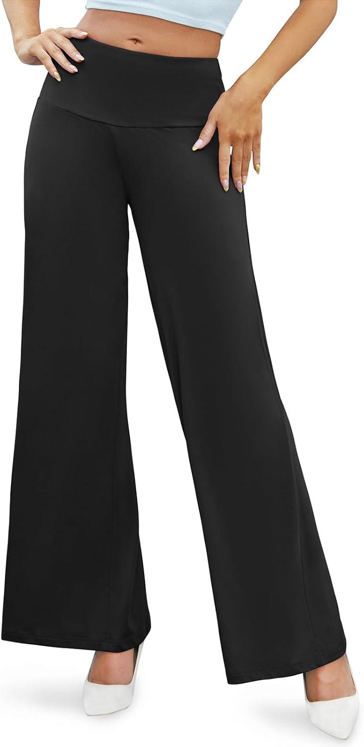 Arolina Women's Stretchy Wide Leg Palazzo Lounge Pants with Pockets Casual Comfy High Waist Palazzo Pants for Women Dressy