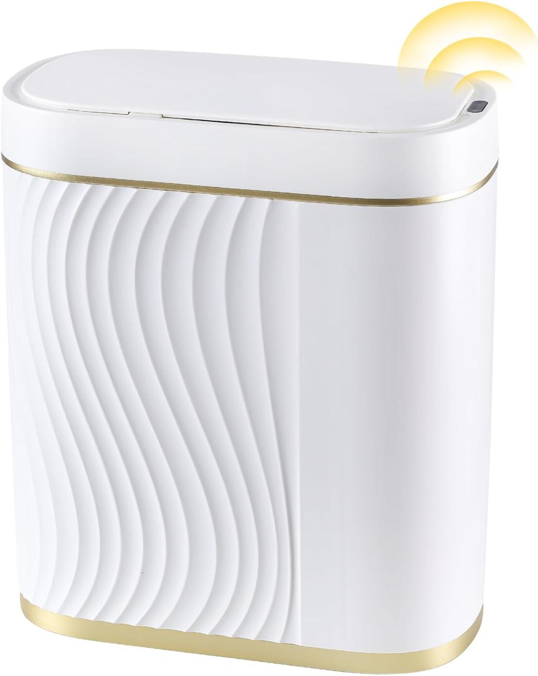 Small Automatic Trash Bin 2 Gallon Motion sensor. For bath, kitchen. Slim, waterproof plastic