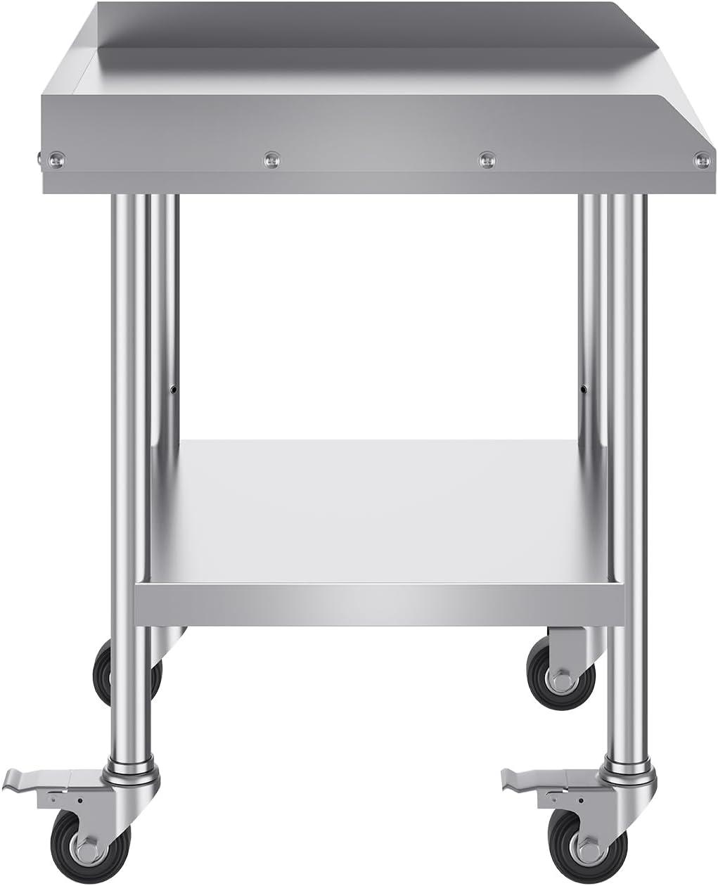 17 Stories 17 Stories Stainless Steel 24'' L x 24'' W x 30'' H Work Table