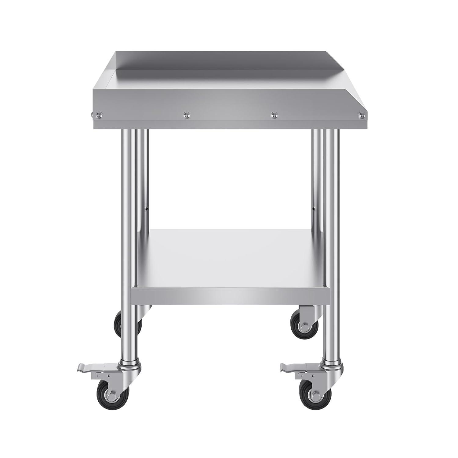 17 Stories 17 Stories Stainless Steel 24'' L x 24'' W x 30'' H Work Table