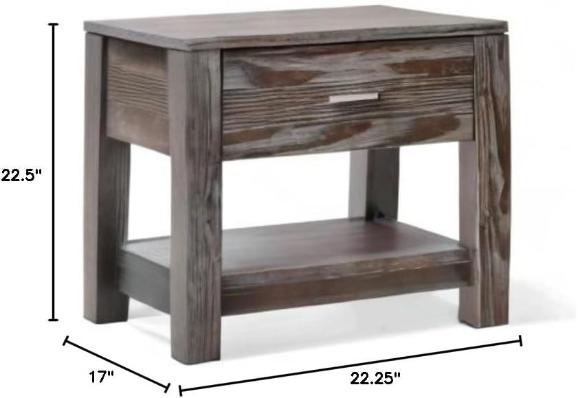 Loft Solid Wood Nightstand