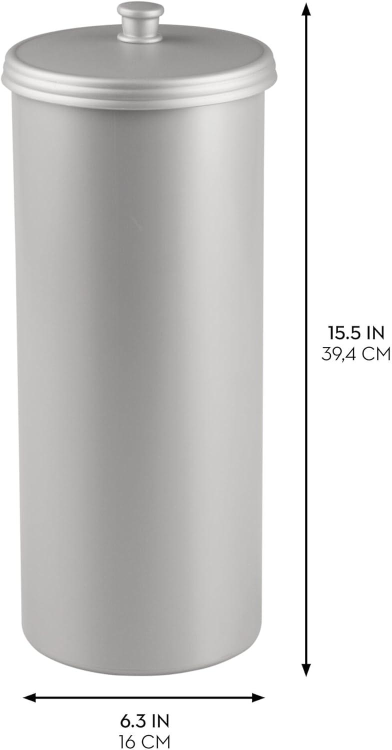 iDesign Plastic Toilet Tissue Holder Stand, The Kent Collection - Hold 3 Rolls of Toilet Paper, 6.5" x 15.5"