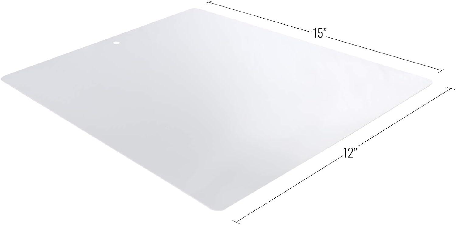 (4 Pack) Thin Clear Flexible Plastic Kitchen Cutting Board 12 Inch x 15 Inch