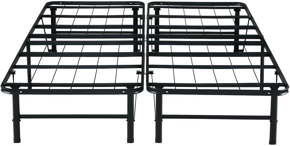 Alwyn Home Muscoy 14" Foldable Steel Bed Frame, No Box Spring Needed, Underbed Storage , Easy Assembly