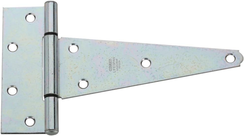 8" Zinc Plated Steel Heavy Duty T-Hinge