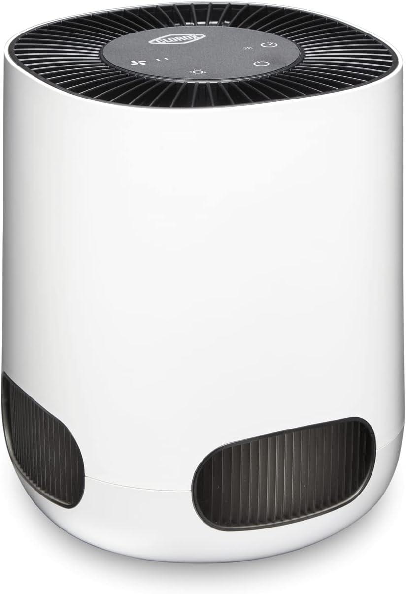 White Tabletop True HEPA Air Purifier with Touch Controls