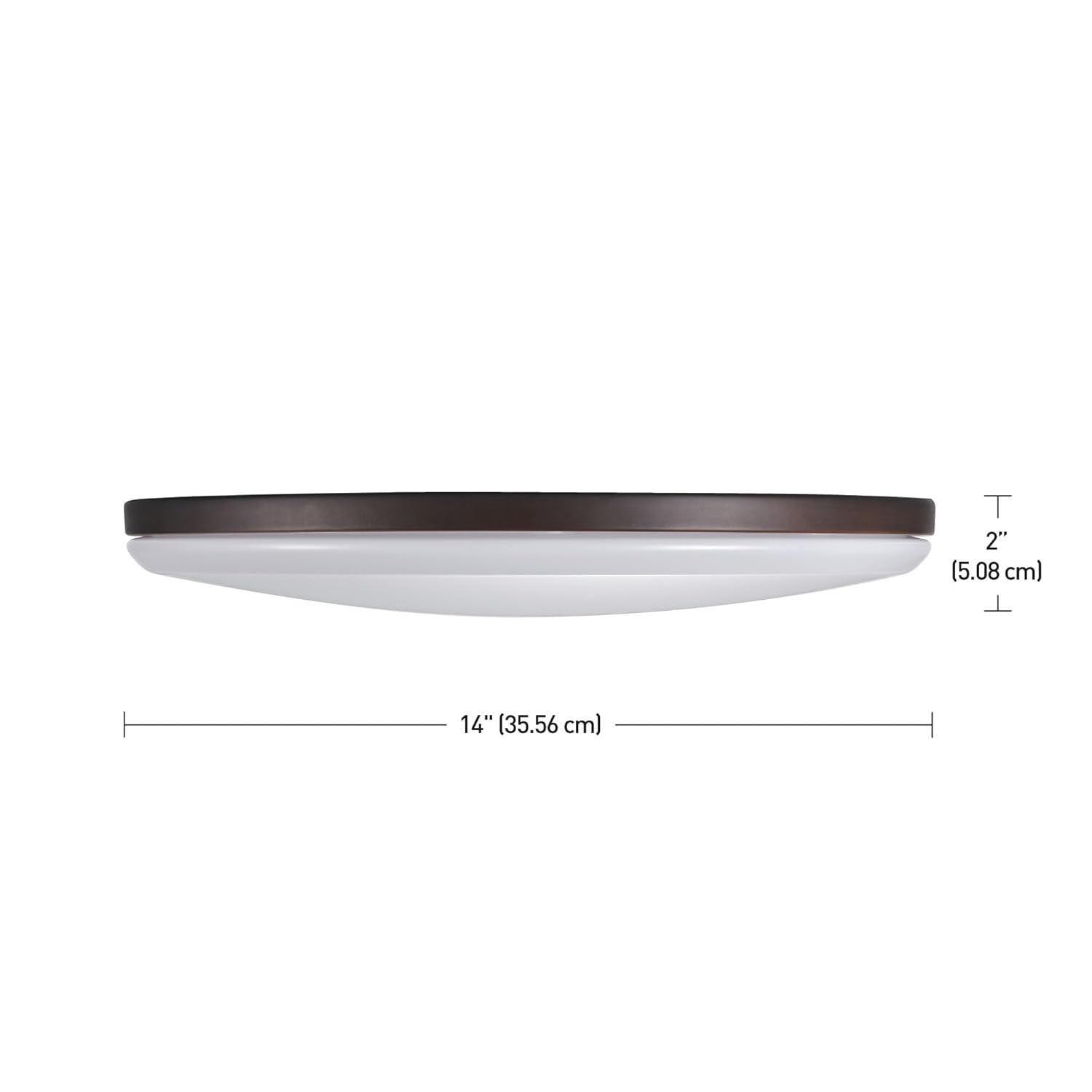 Globe Electric 28 Watt Ellington 28-Watt Dark Bronze Integrated Ceiling Flush Mount