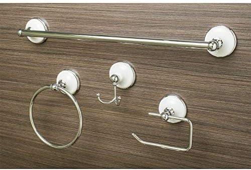 Bright Chrome and Porcelain Vintage Wall Mounted Toilet Paper Holder