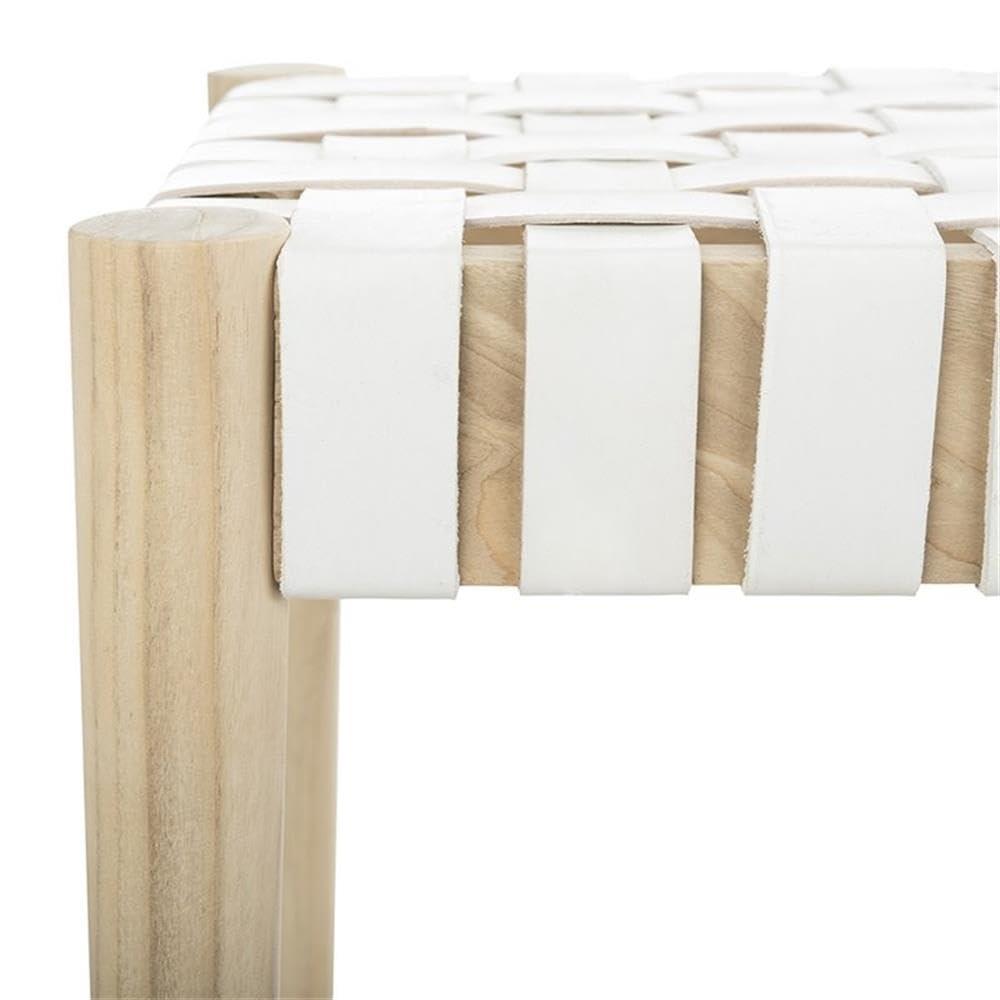 Orin 47" Woven Leather Bench