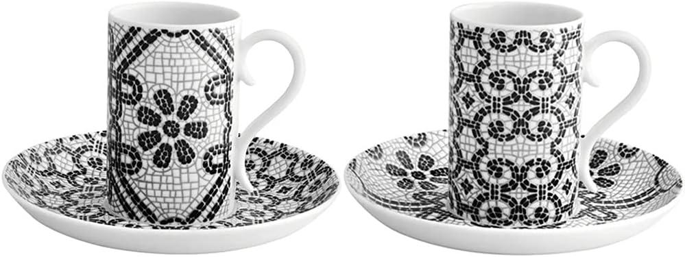 Calçada Portuguesa 4 Piece Coffee Mug & Saucer Set