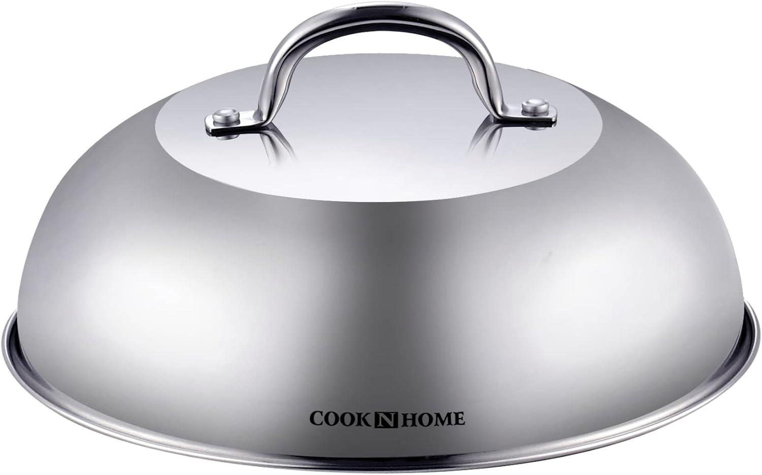 Cook N Home Cook N Home Stainless Steel Lid Griddle Accessories - 12 Inch Round Basting Cover