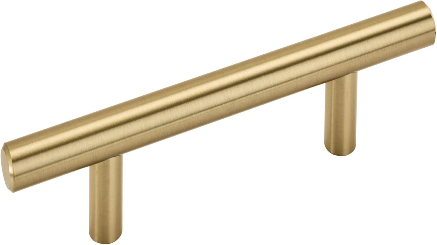 Champagne Bronze Modern Bar Cabinet Pull with Mounting Hardware