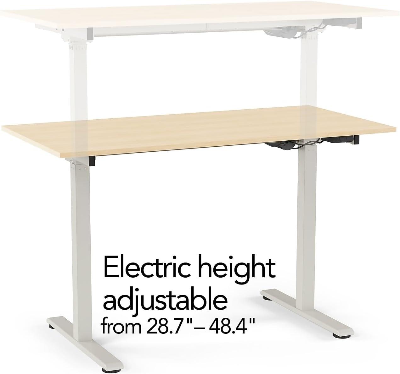 Union & Scale Essentials 48"W Adjustable Standing Desk Natural (UN60415-CC)