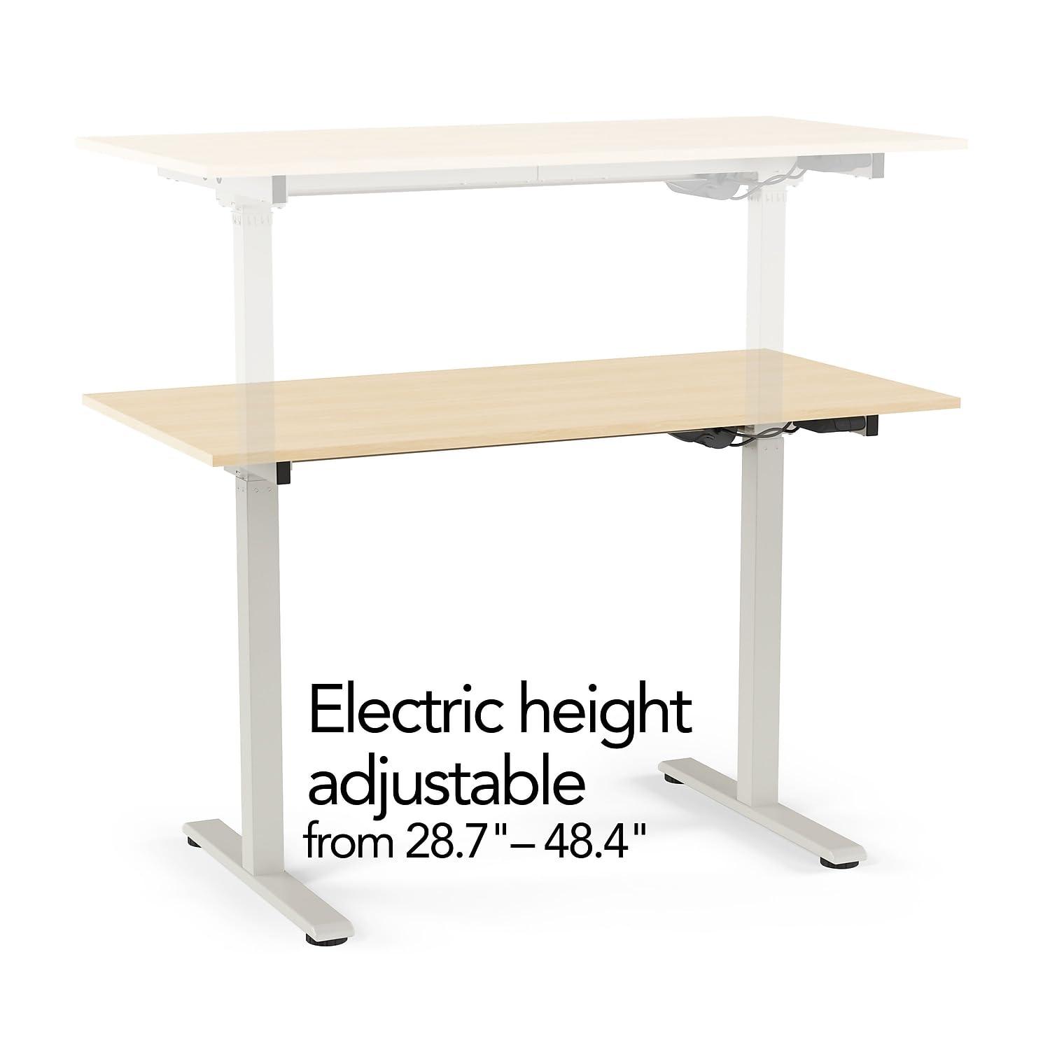 Union & Scale Essentials 48"W Adjustable Standing Desk Natural (UN60415-CC)
