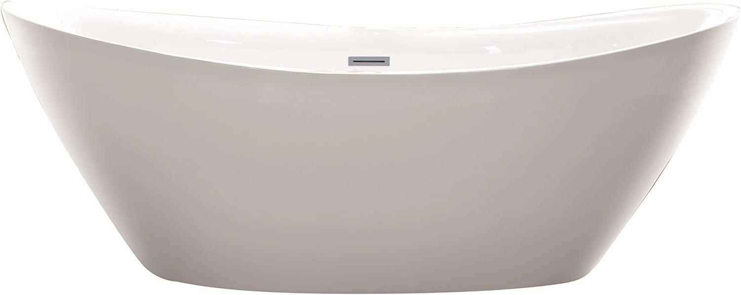 71" x 33" Freestanding Soaking Acrylic Bathtub