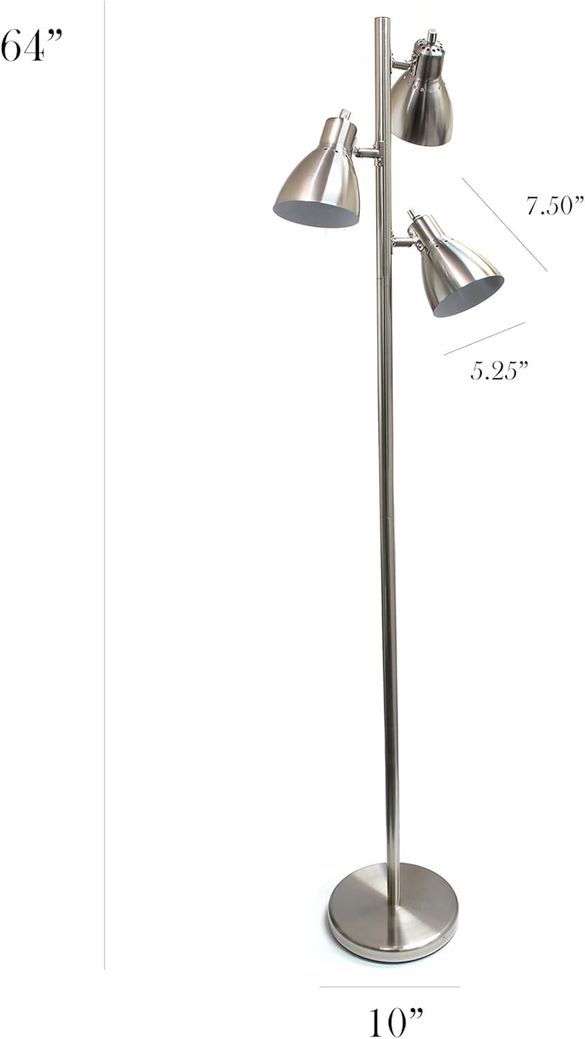 Simple Designs Metal 3-Light Tree Floor Lamp