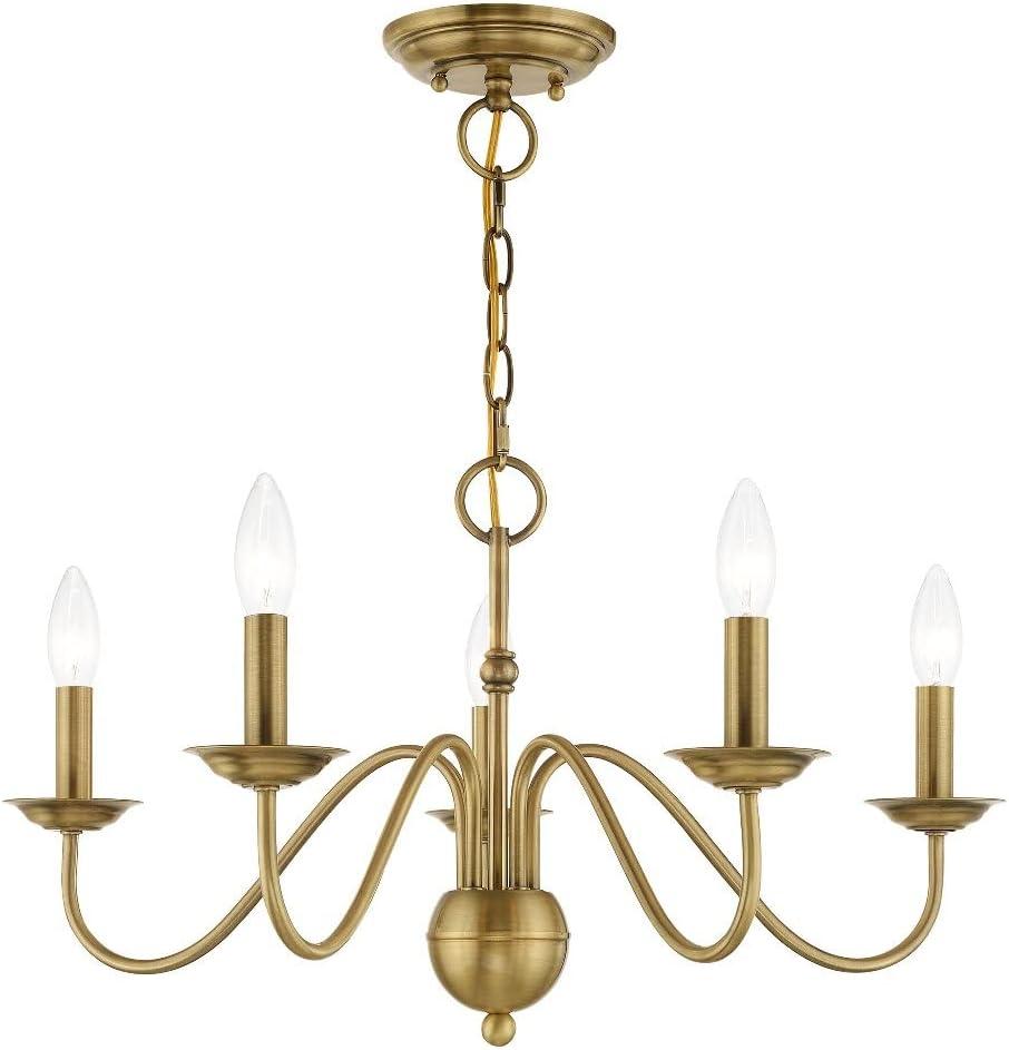 Livex Lighting Windsor 5 - Light Chandelier in  Polished Brass
