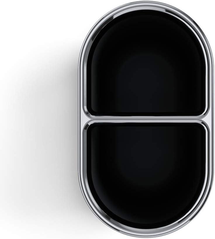 Junip Black and Chrome Modern Toothbrush Holder