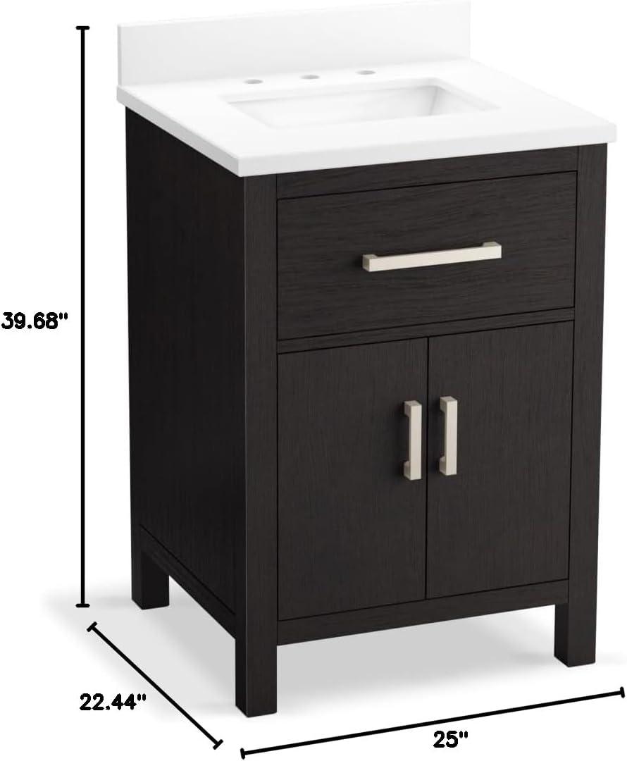 Kresla 24 In. Bathroom Vanity Cabinet With Sink And Quartz Top