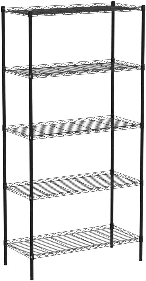 EFINE 5-Shelf Shelving Unit with Shelf Liners Set of 5, Adjustable, Metal Wire Shelves, 150lbs Loading Capacity Per Shelf, Shelving Units and Storage for Kitchen and Garage