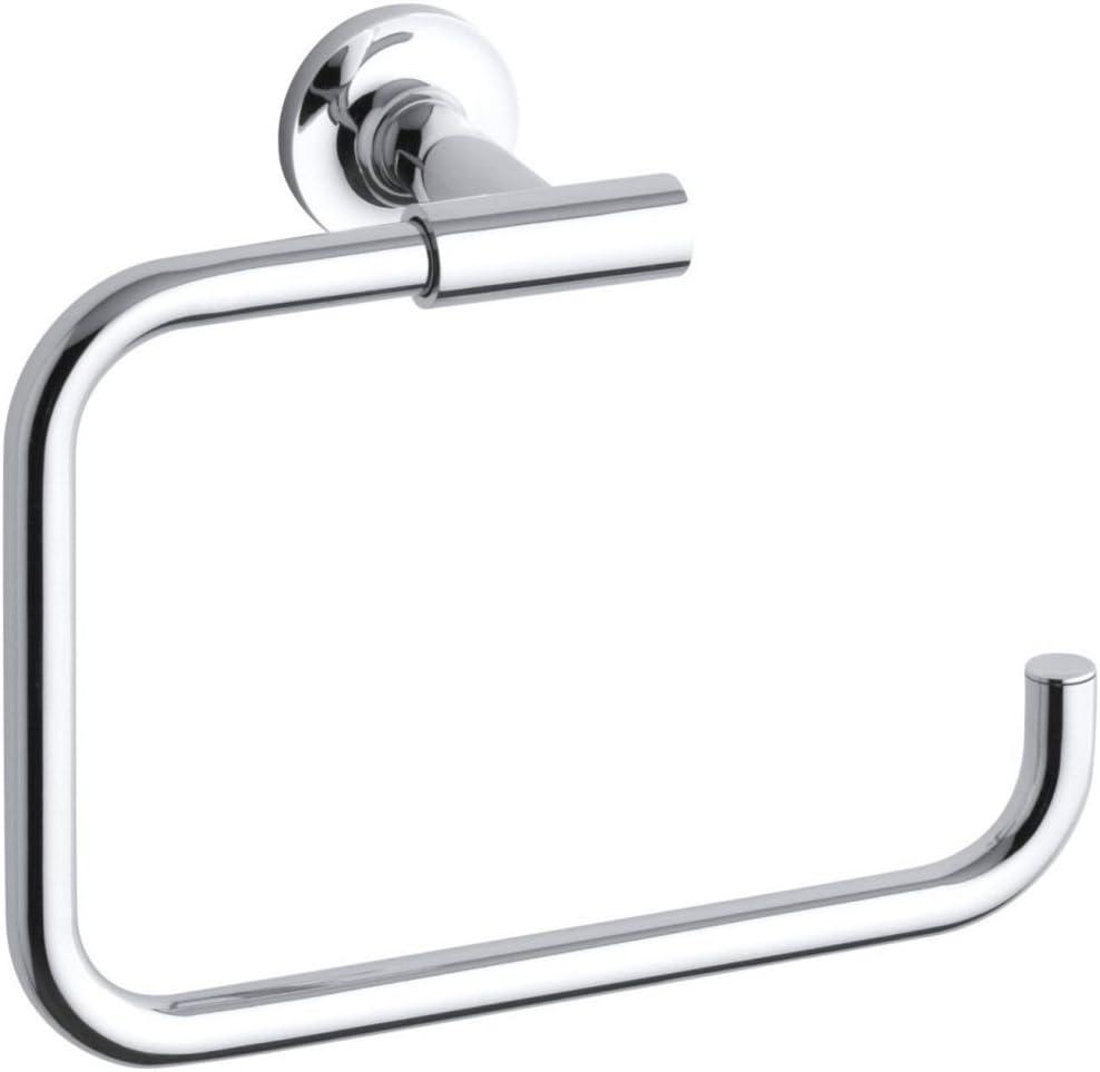 Purist Polished Chrome Brass Semi-Rectangular Towel Ring