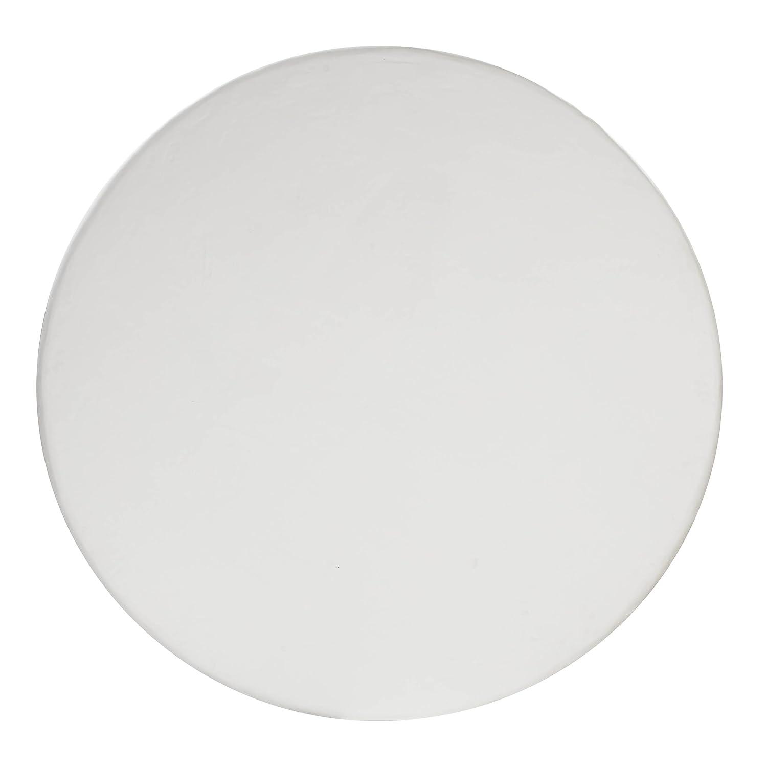 TOV Furniture Elika White Faux Plaster Round Dining Table