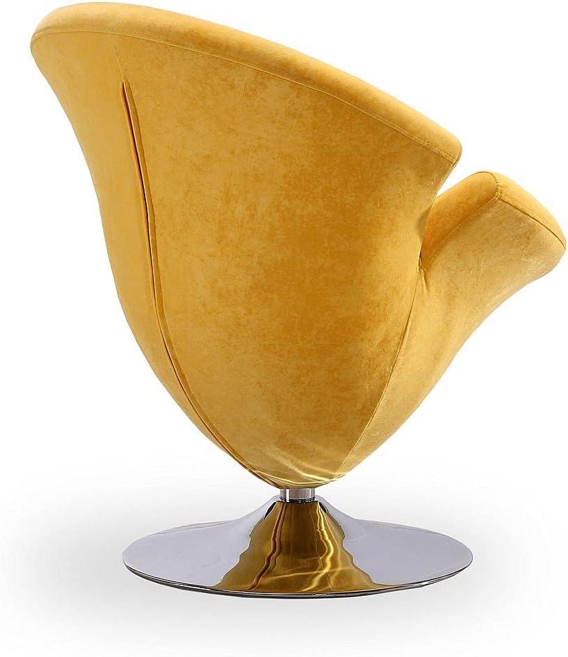 Troyer Velvet Swivel Barrel Chair