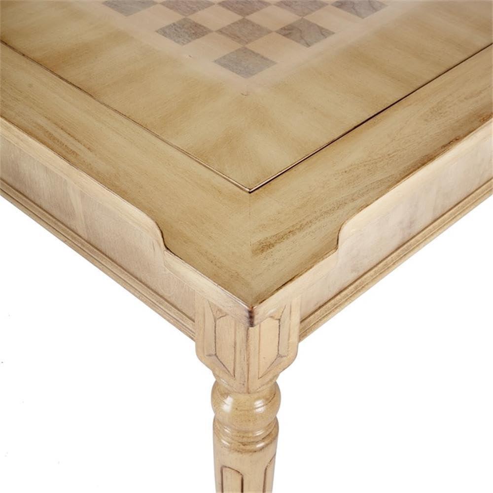 Antique Beige Multi-Game Card Table with Veneer Finish