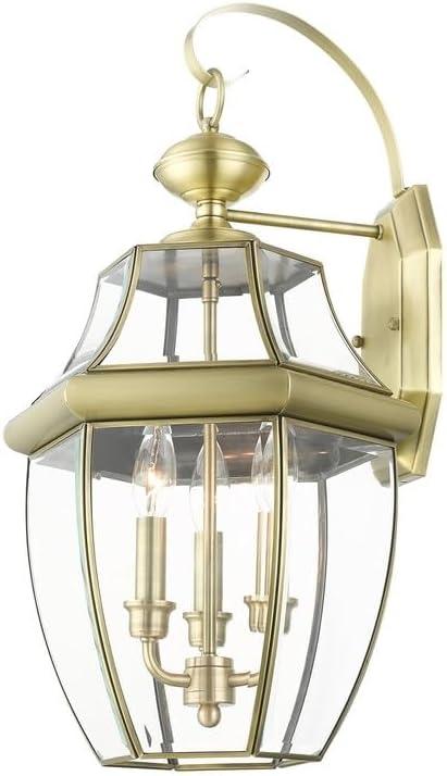 Livex Lighting Monterey 3 - Light Wall Light in Antique Brass