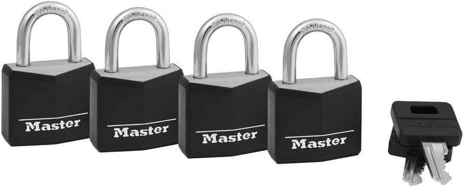 Master Lock Covered Aluminum 30 mm (1-3/16 in) Padlock with Key, 16mm (5/8 in) shackle